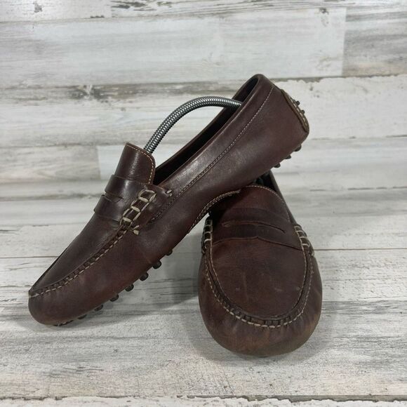 Cole Haan NikeAir Grant Canoe Driving‎ Penny Loafer Brown Leather Mens Size 11 M - Picture 5 of 8